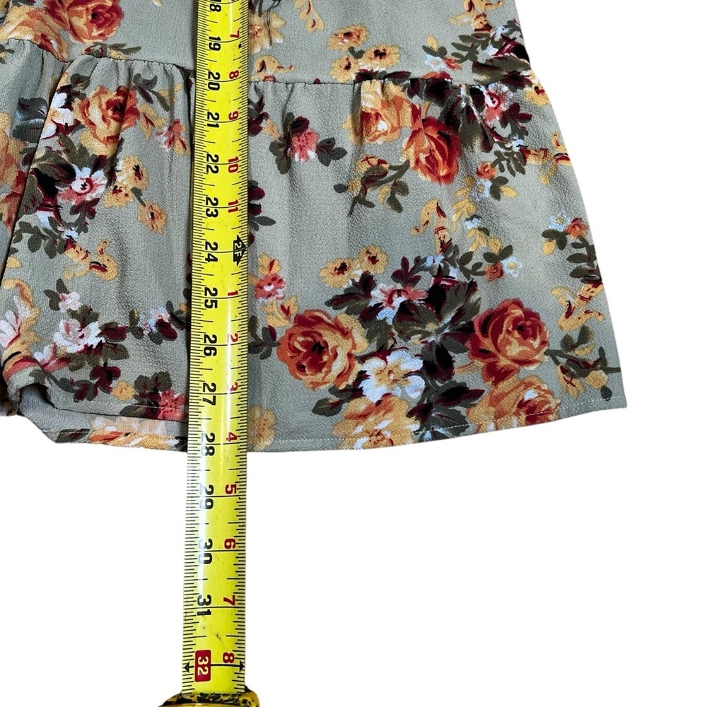 Floral Mint Tie-Strap Dress - Boho Chic Casual Style | Size Small | Resort Wear - Picture 12 of 16